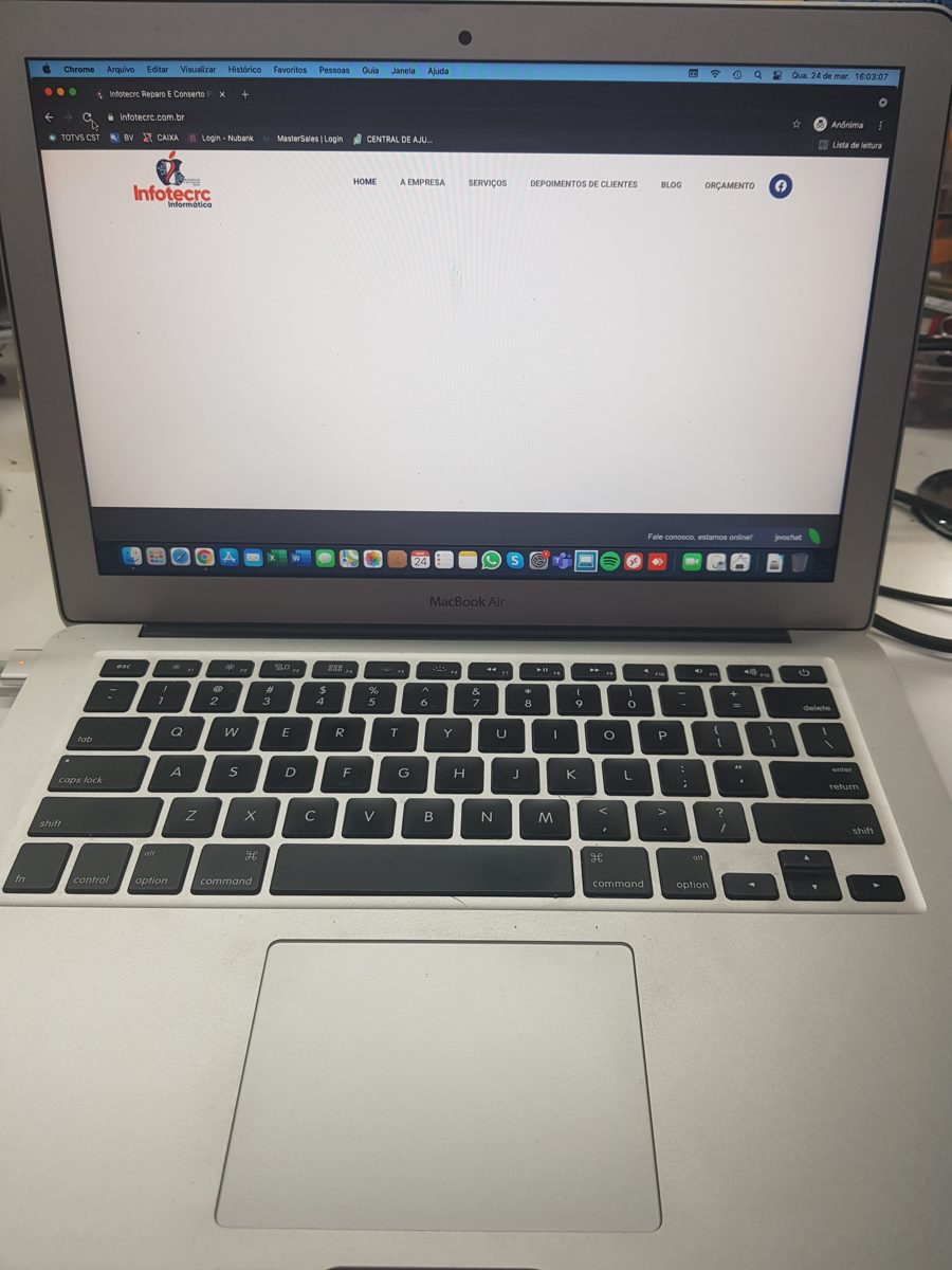 MacBook Air A1466 - RESULTADO - caso real de reparo de placa lógica